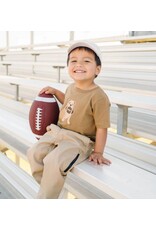 Sweet Wink Sweet Wink- Bulldog Football Patch S/S Mocha TShirt
