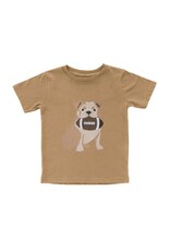 Sweet Wink Sweet Wink- Bulldog Football Patch S/S Mocha TShirt