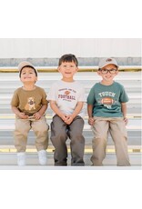 Sweet Wink Sweet Wink- Bulldog Football Patch S/S Mocha TShirt