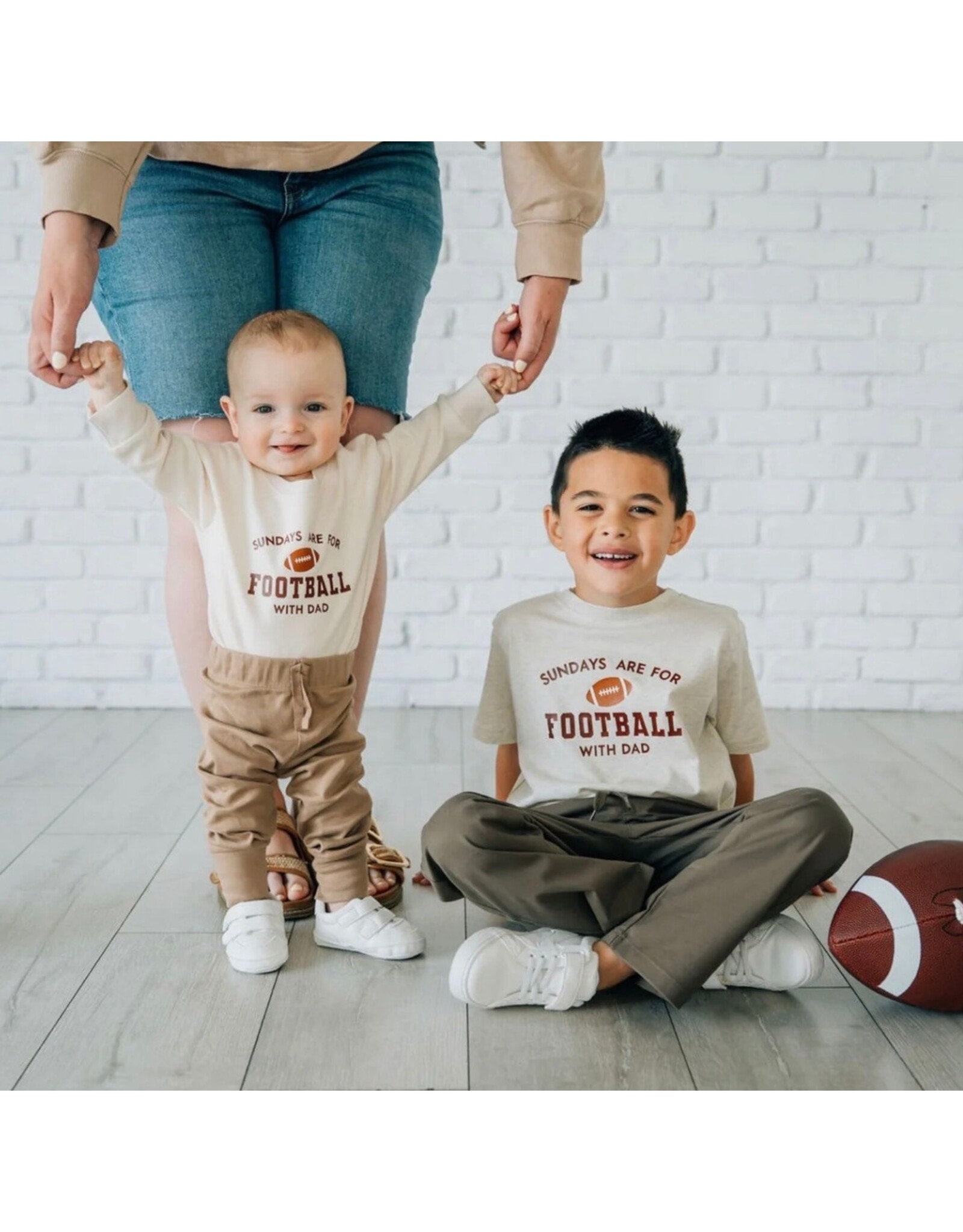 Sweet Wink Sweet Wink- Sundays are for Football S/S Natural TShirt