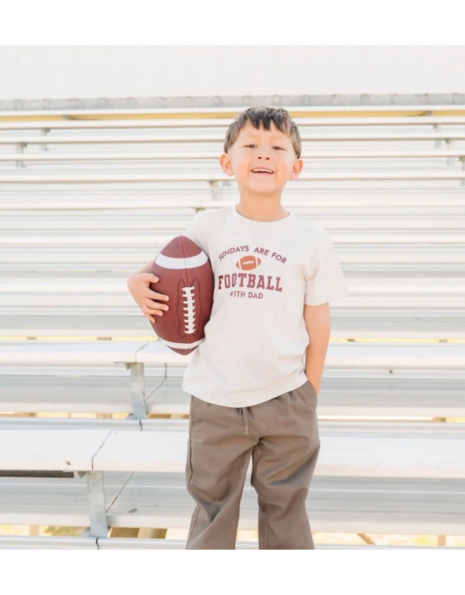 Sweet Wink Sweet Wink- Sundays are for Football S/S Natural TShirt