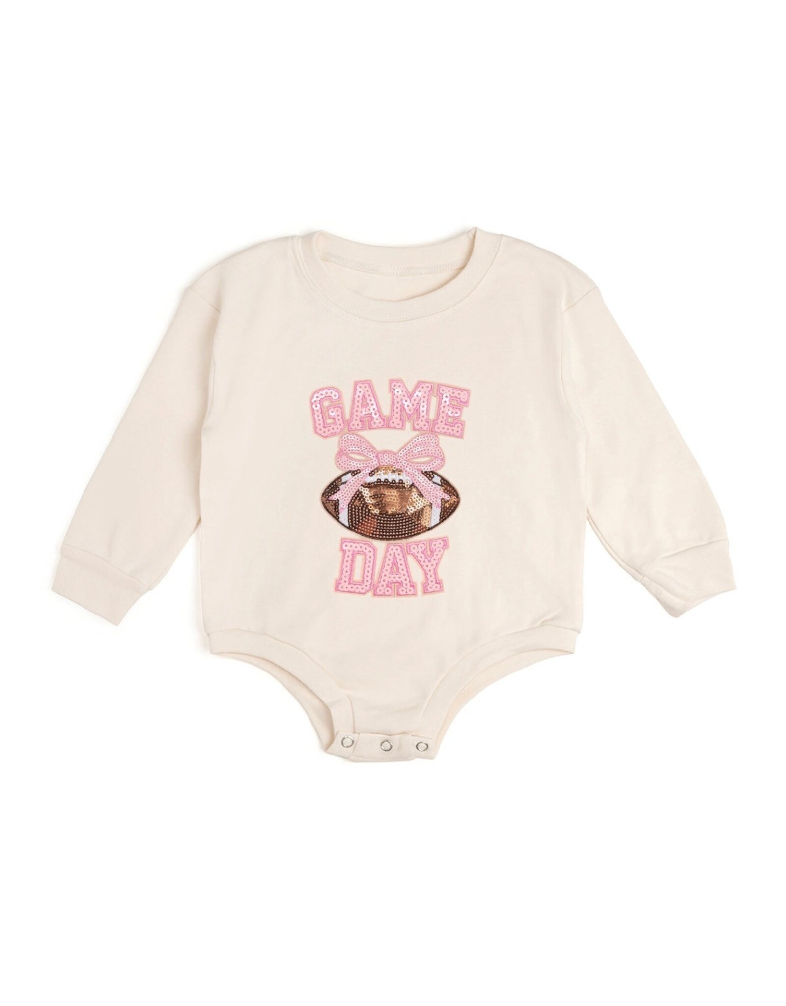 Sweet Wink Sweet Wink- Game Day Sequin Patch S/S Romper