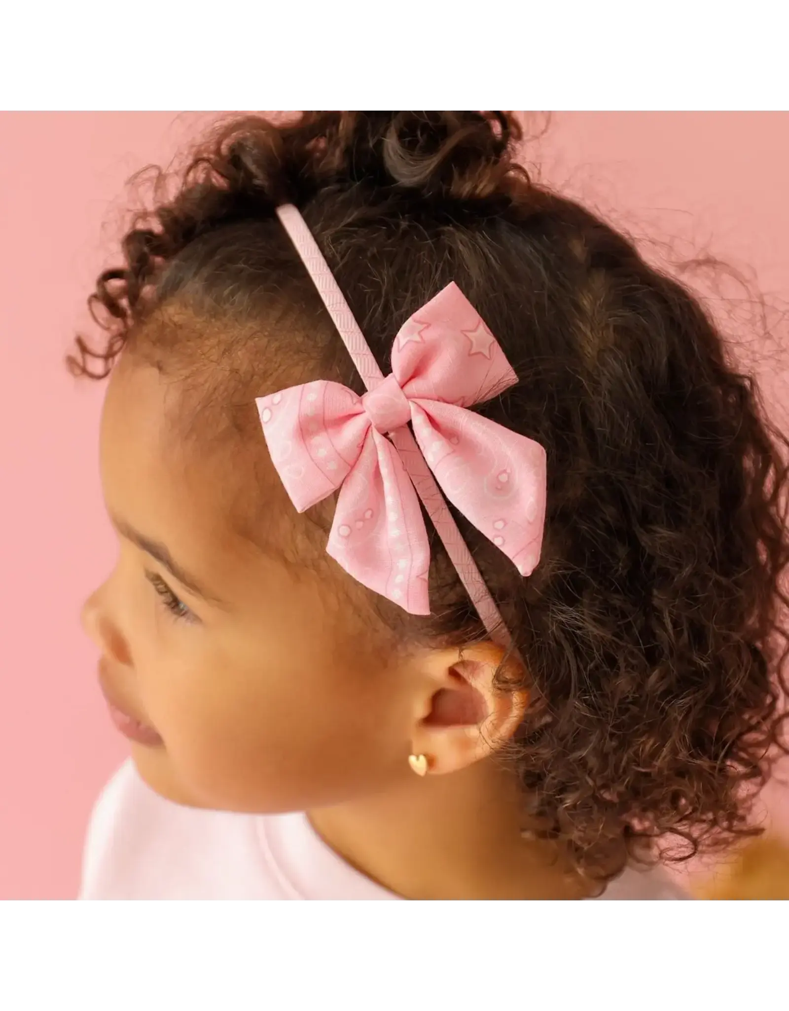 Sweet Wink Sweet Wink- Pink Bandana Western Bow Headband