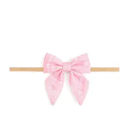 Sweet Wink Sweet Wink- Pink Bandana Western Bow Baby Headband