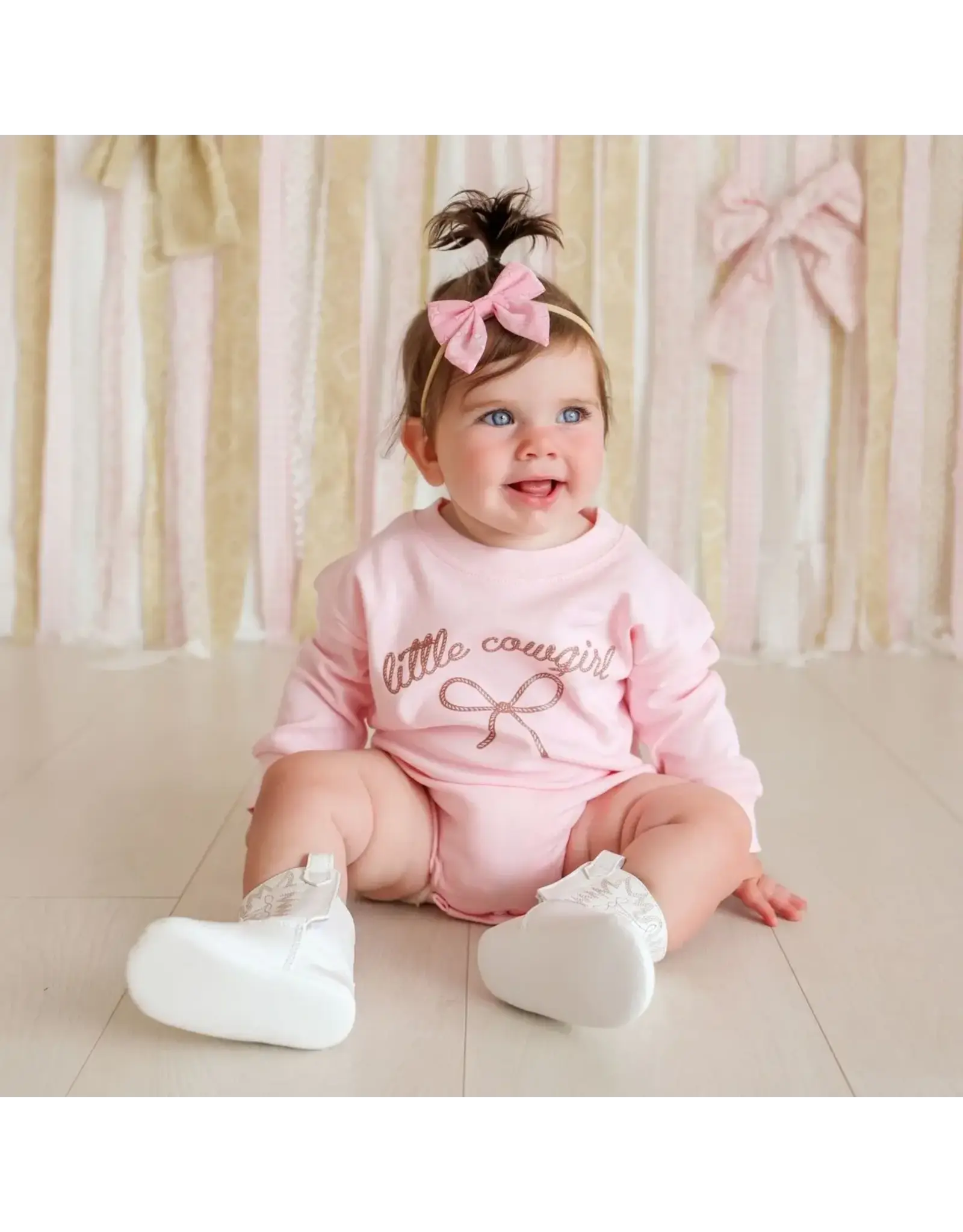 Sweet Wink Sweet Wink- Pink Bandana Western Bow Baby Headband