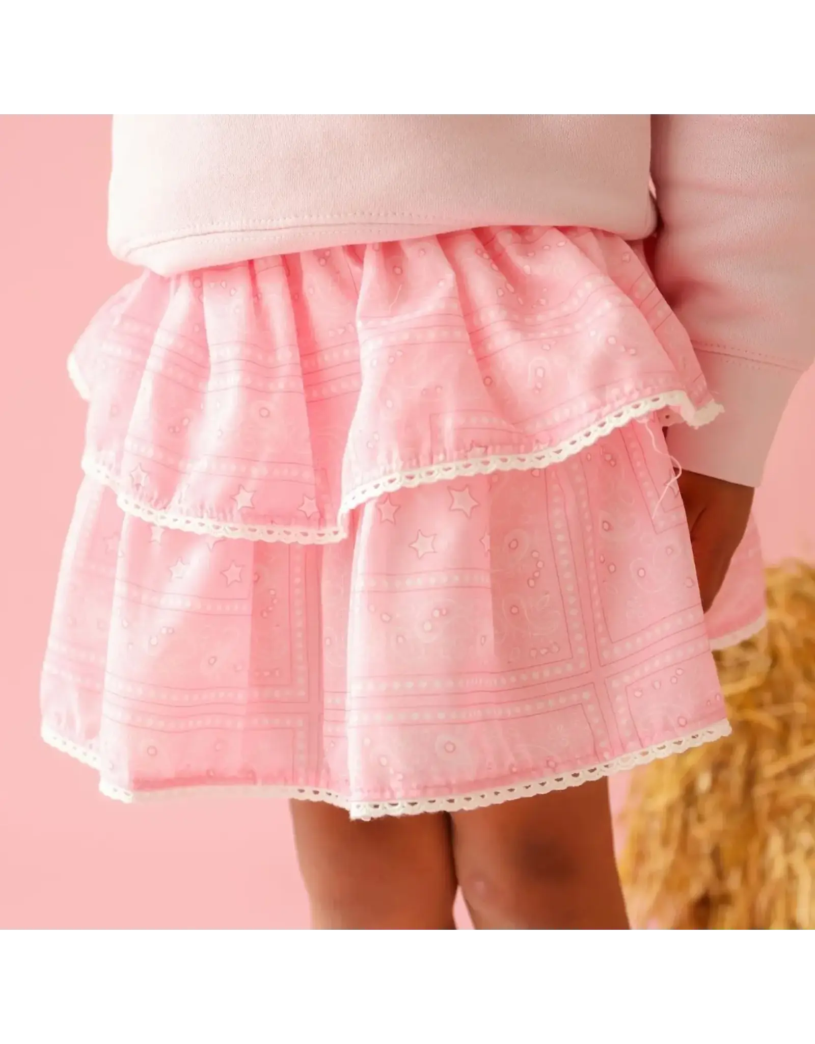 Sweet Wink Sweet Wink- Pink Bandana Western Skort