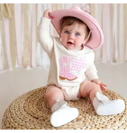 Sweet Wink Sweet Wink- Bandana Cowgirl Patch Western L/S Romper