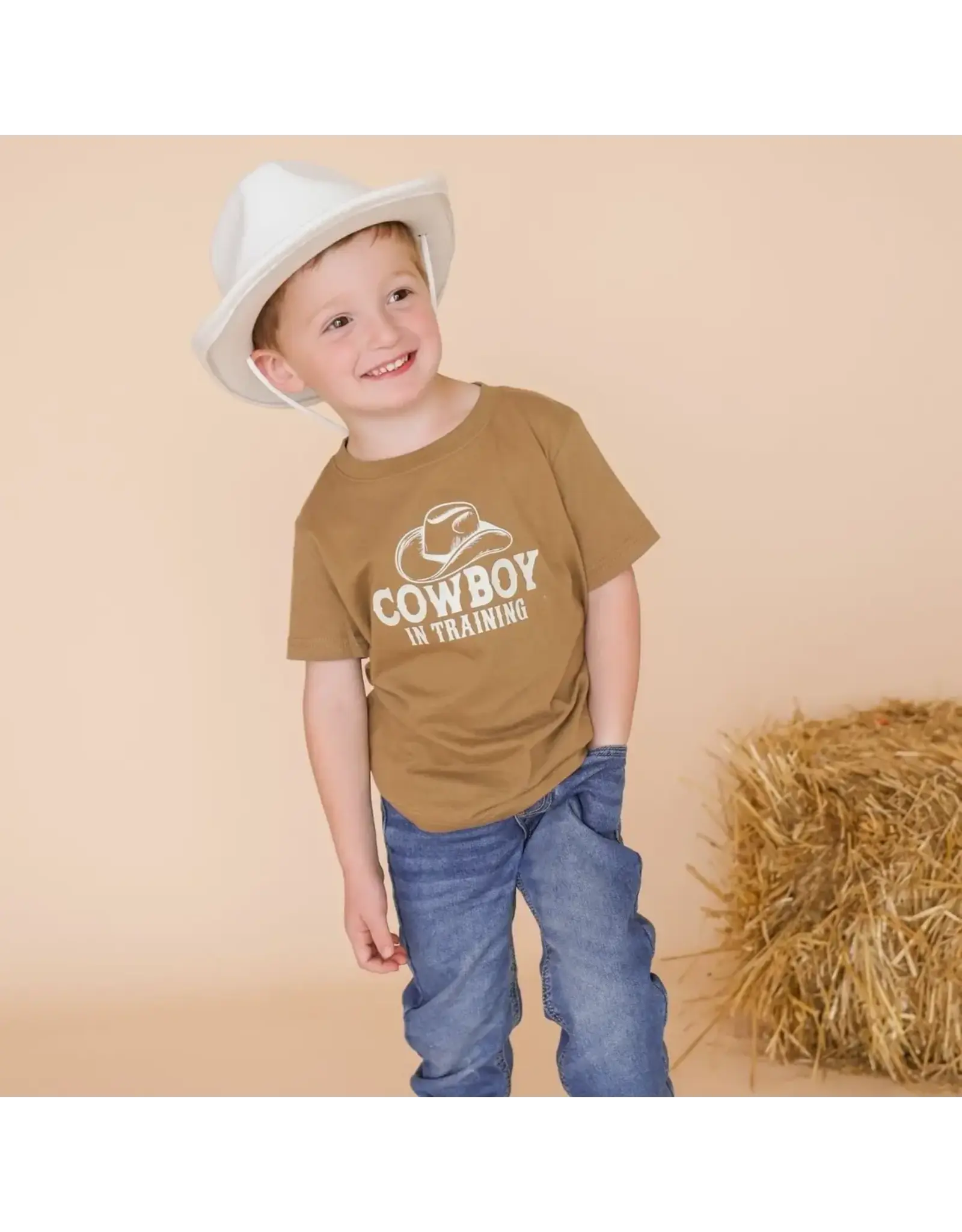 Sweet Wink Sweet Wink- Cowboy In Training S/S Shirt: Mocha