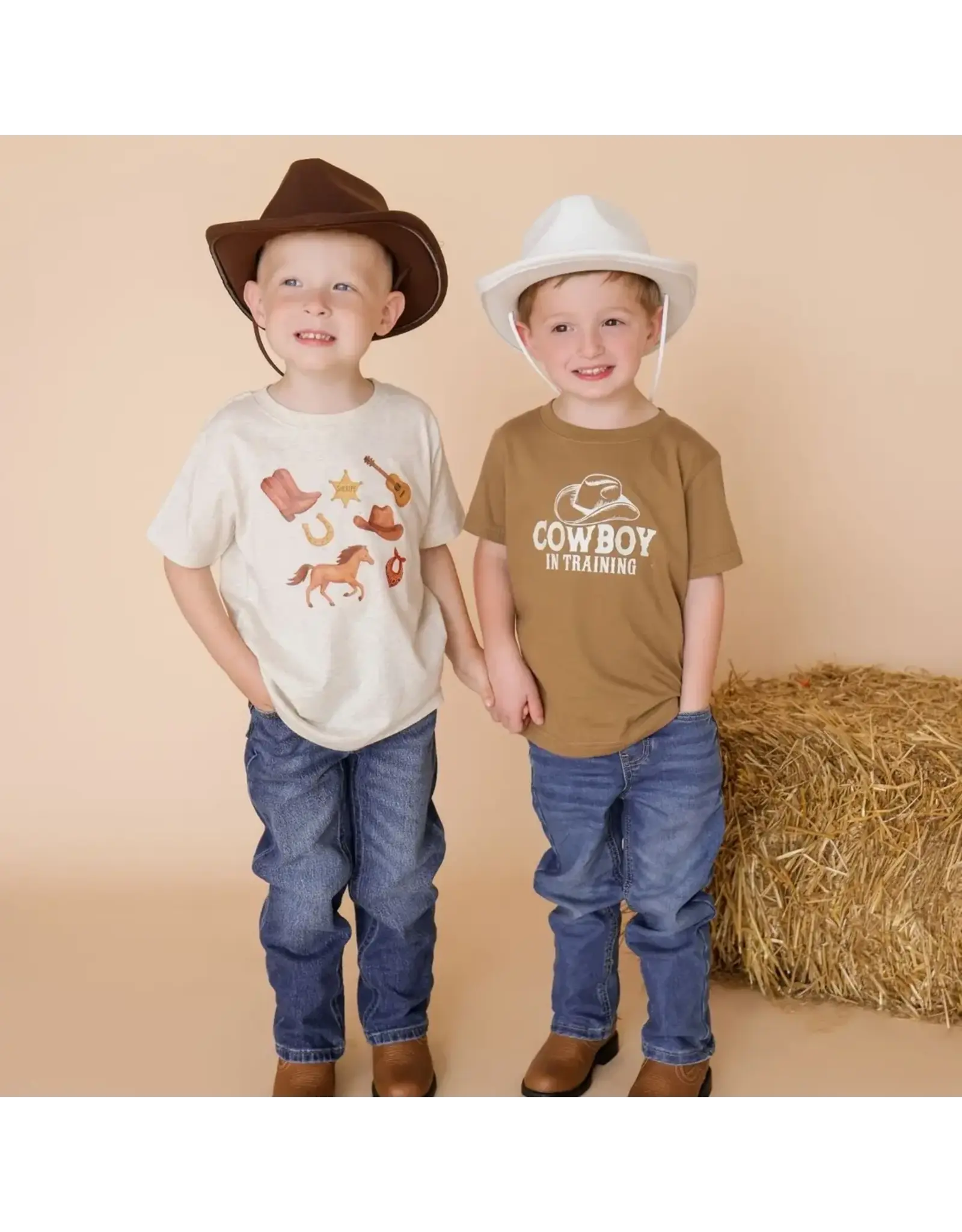 Sweet Wink Sweet Wink- Cowboy In Training S/S Shirt: Mocha