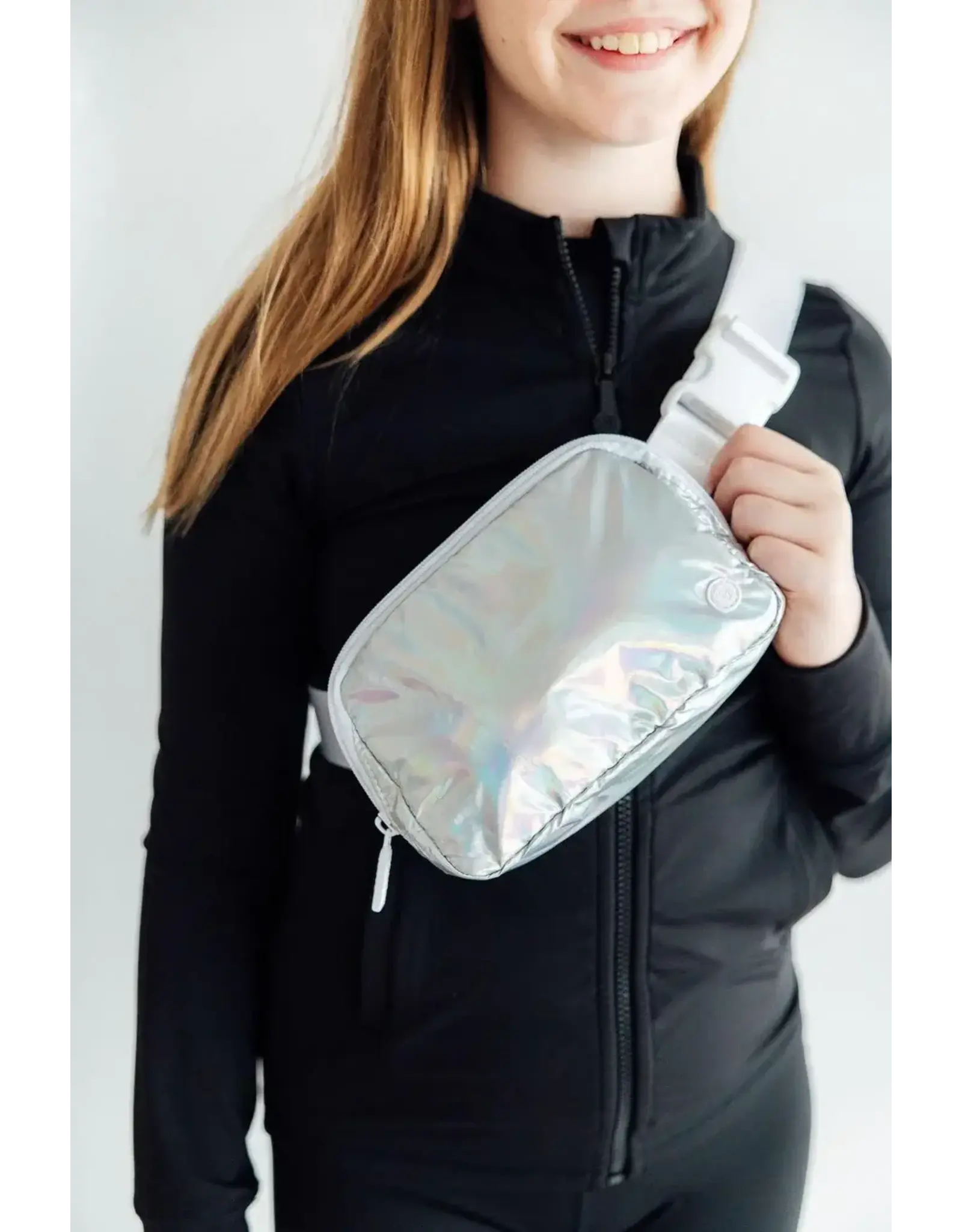 Mila & Rose Mila & Rose- Silver Iridescent Belt Bag