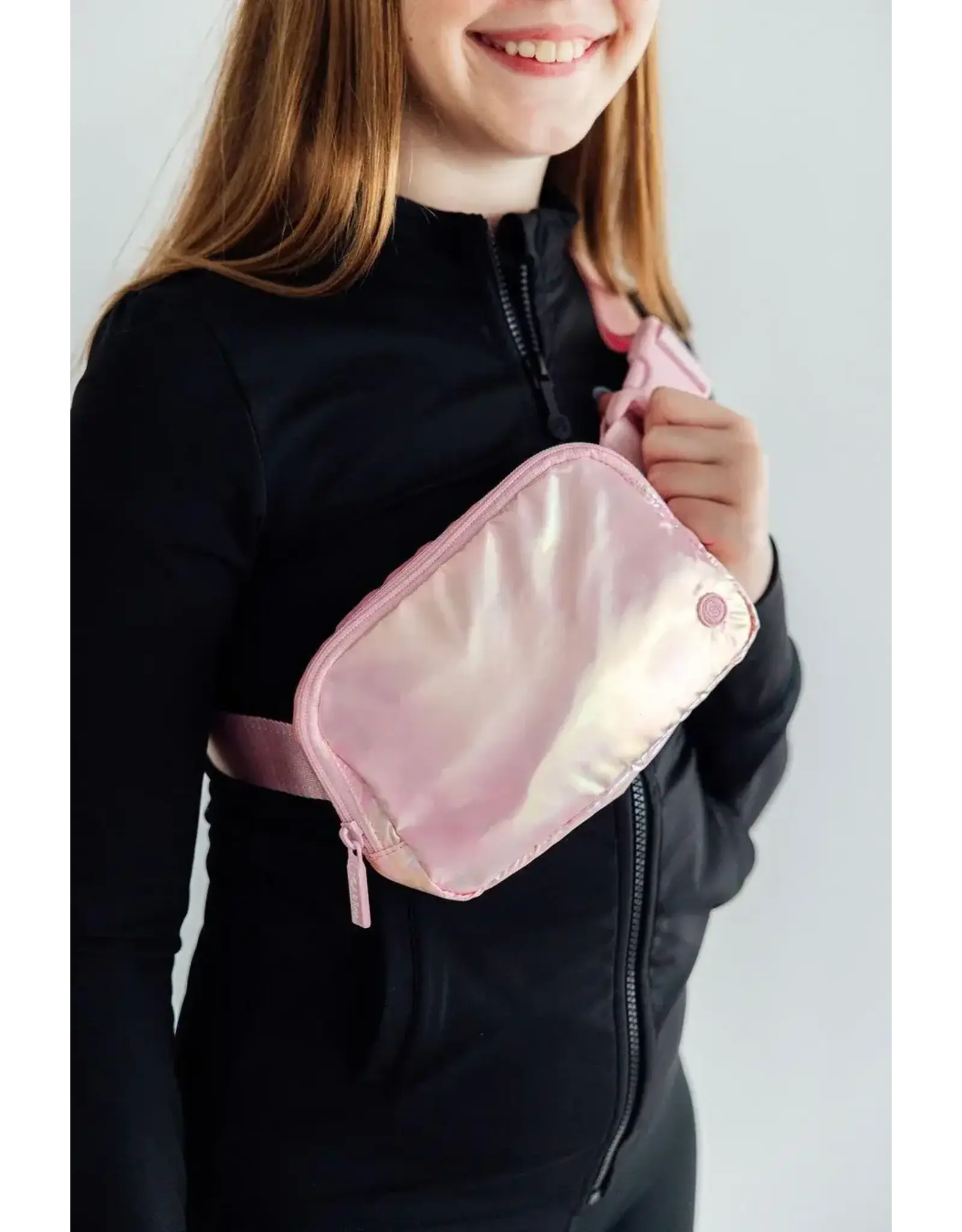 Mila & Rose Mila & Rose- Pink Iridescent Belt Bag