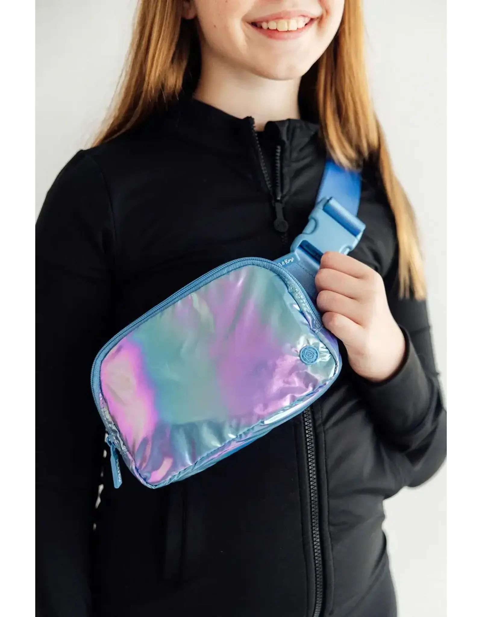 Mila & Rose Mila & Rose- Periwinkle Iridescent Belt Bag
