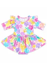 Mila & Rose Mila & Rose- Colorful Carnations Twirl Bodysuit