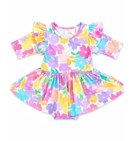 Mila & Rose Mila & Rose- Colorful Carnations Twirl Bodysuit