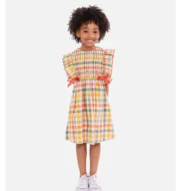 Bonnie  Jean Bonnie Jean- Harvest Smocked Plaid Dress