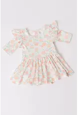 Mila & Rose Mila & Rose- Pretty Pumpkins Twirl Flutter Bodysuit