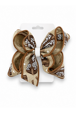JP- Brown Boot Print Bow