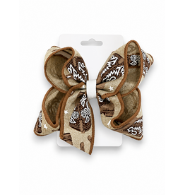 JP- Brown Boot Print Bow