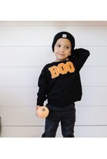 Sweet Wink Sweet Wink- Boo Patch Halloween Black Sweatshirt