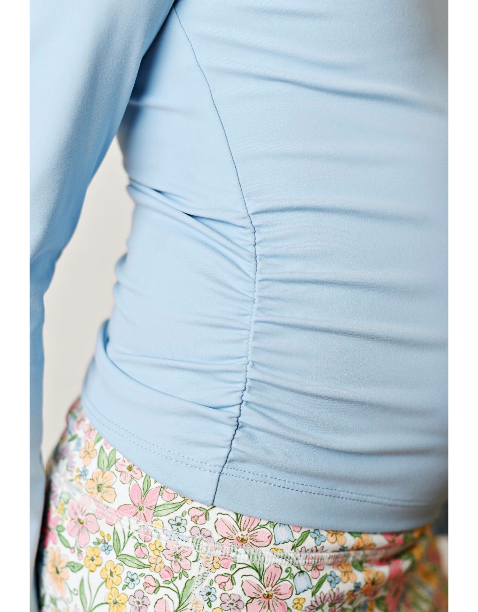 Swoon Baby Swoon Baby- Ocean Blue Ruched Top