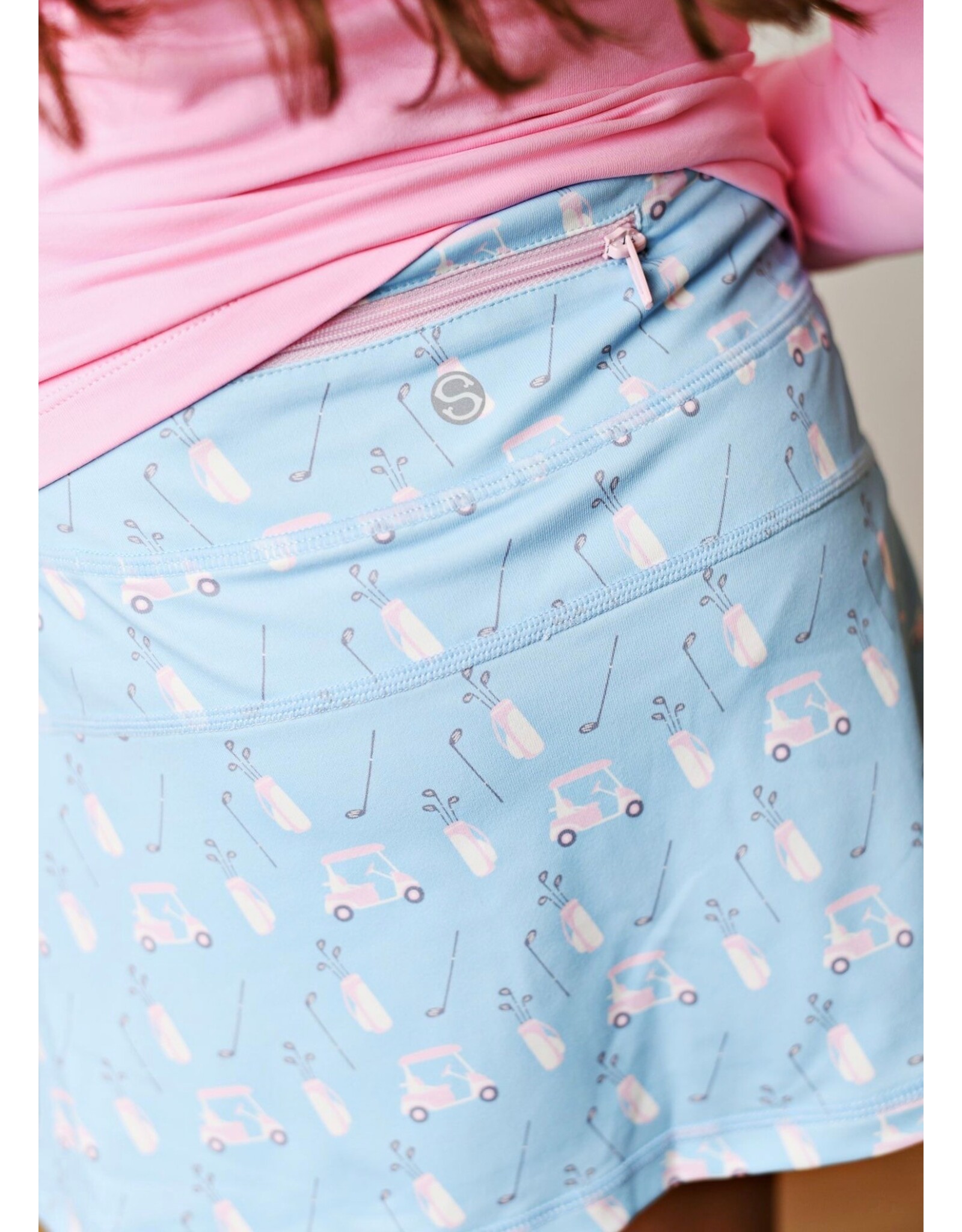 Swoon Baby Swoon Baby- Blue Fairway Tennis Skort