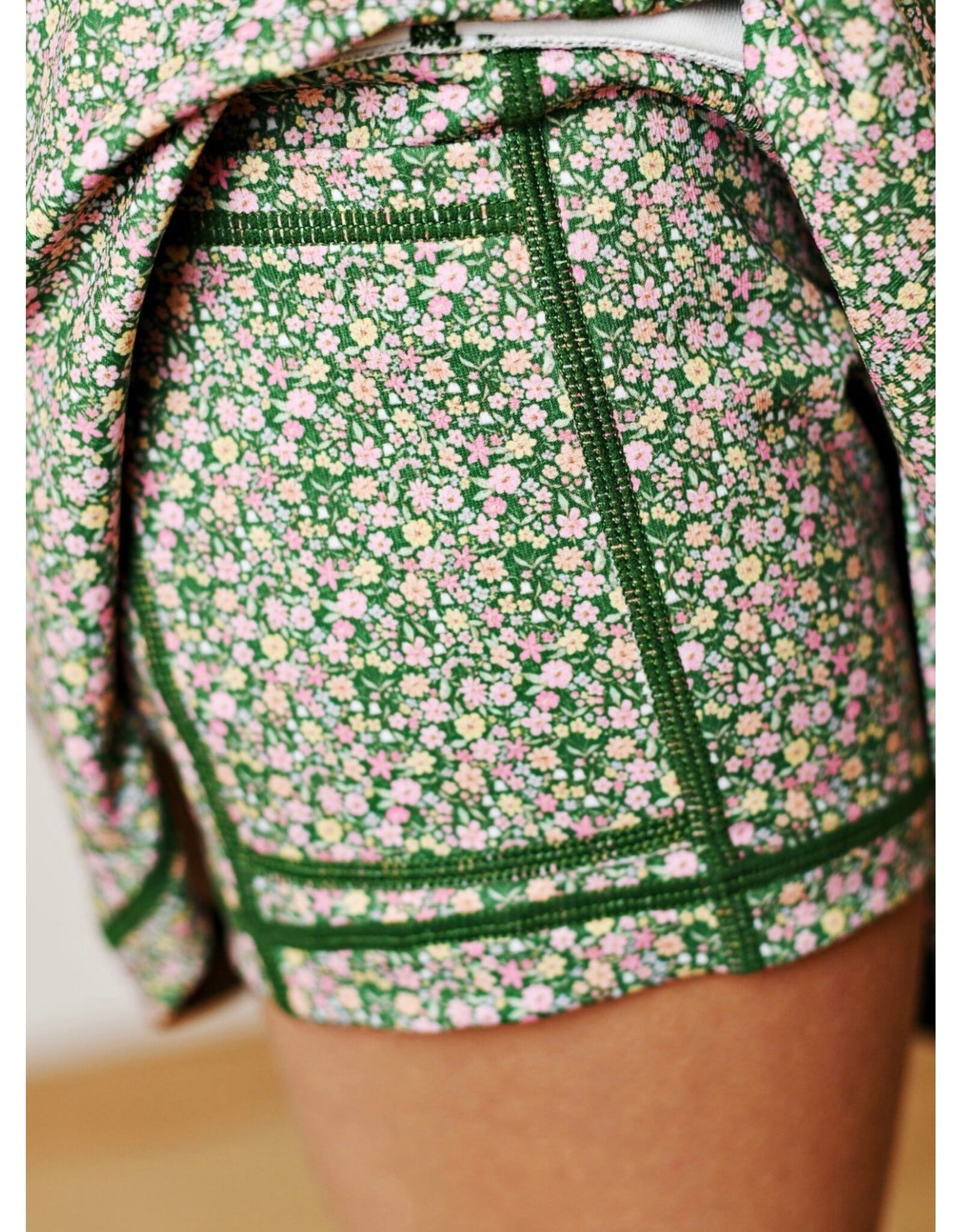 Swoon Baby Swoon Baby- Olive Ditsy Floral Tennis Skort