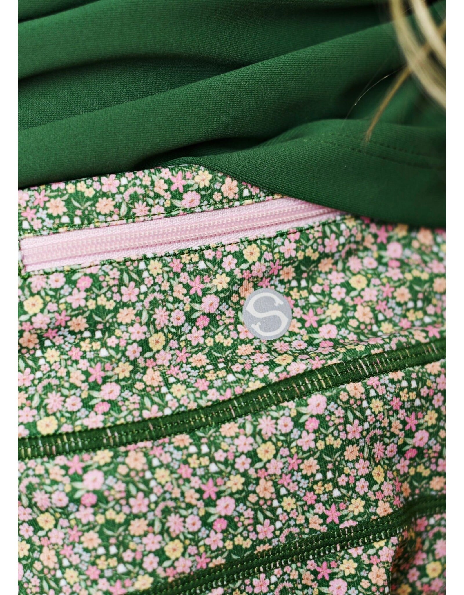 Swoon Baby Swoon Baby- Olive Ditsy Floral Tennis Skort