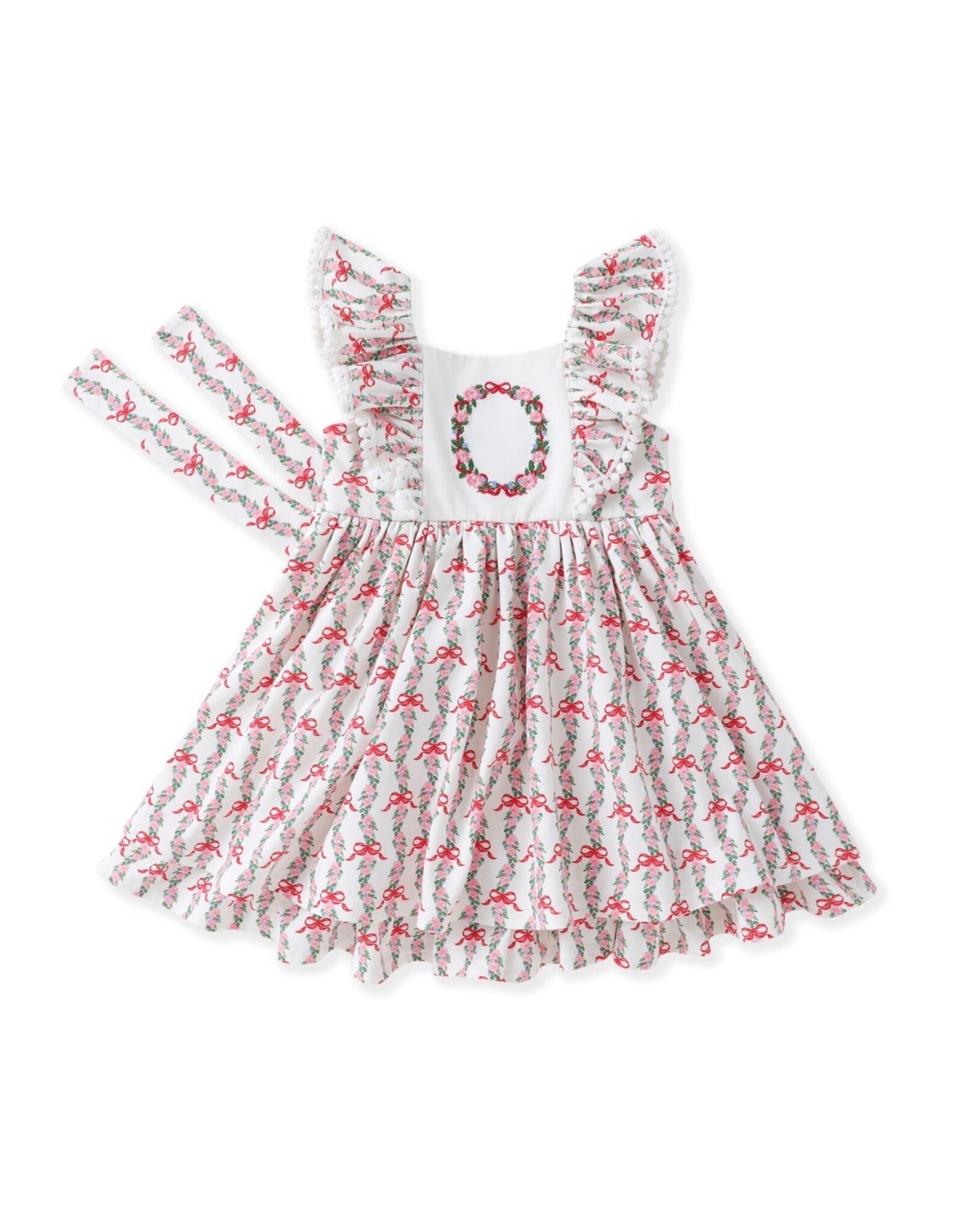 Swoon Baby Swoon Baby- Garland Bows Pinafore Dress