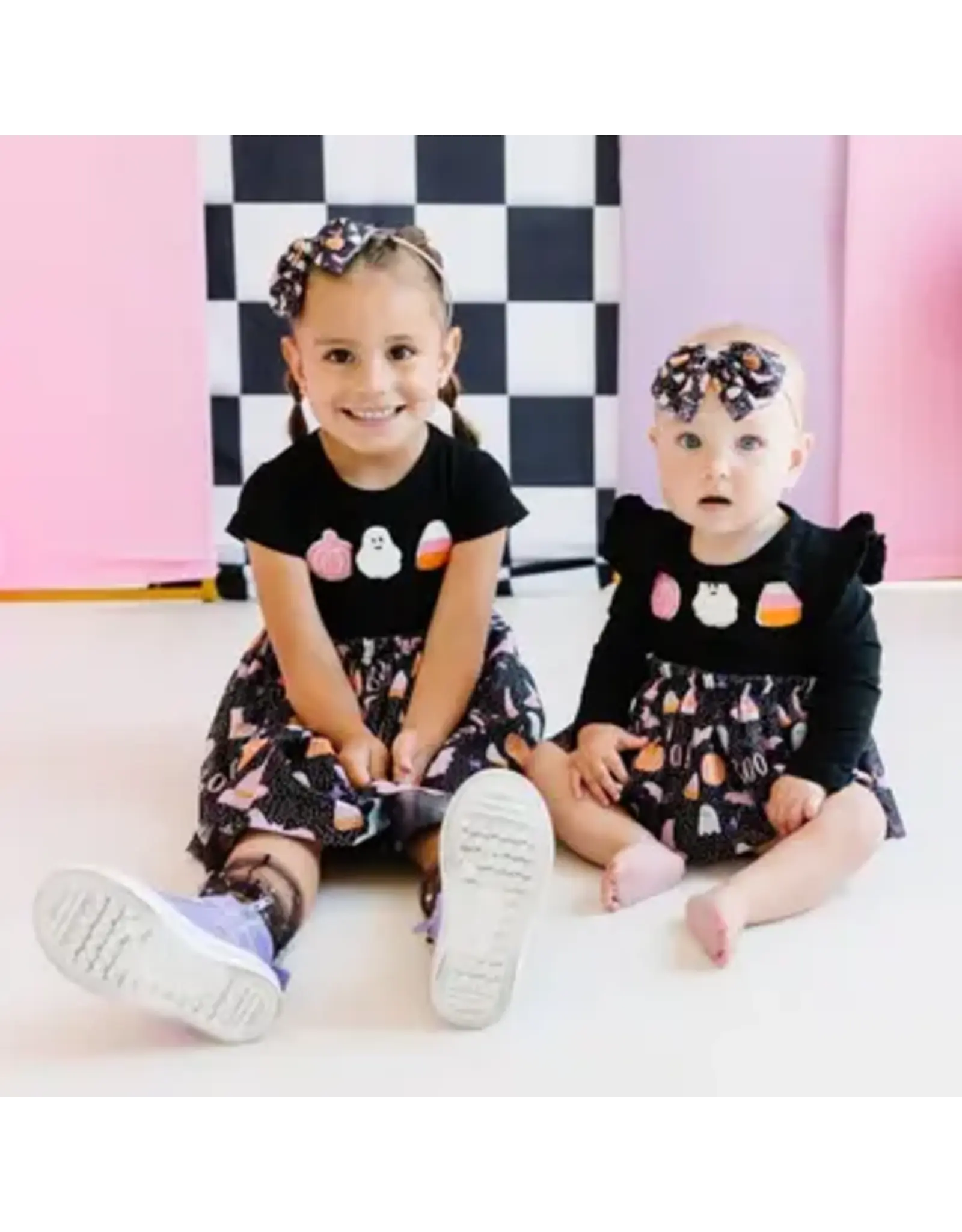 Sweet Wink Sweet Wink- Boo Tulle Bow Hard Headband