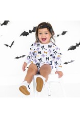 Sweet Wink Sweet Wink- Spooky Bows L/S Lavender Romper