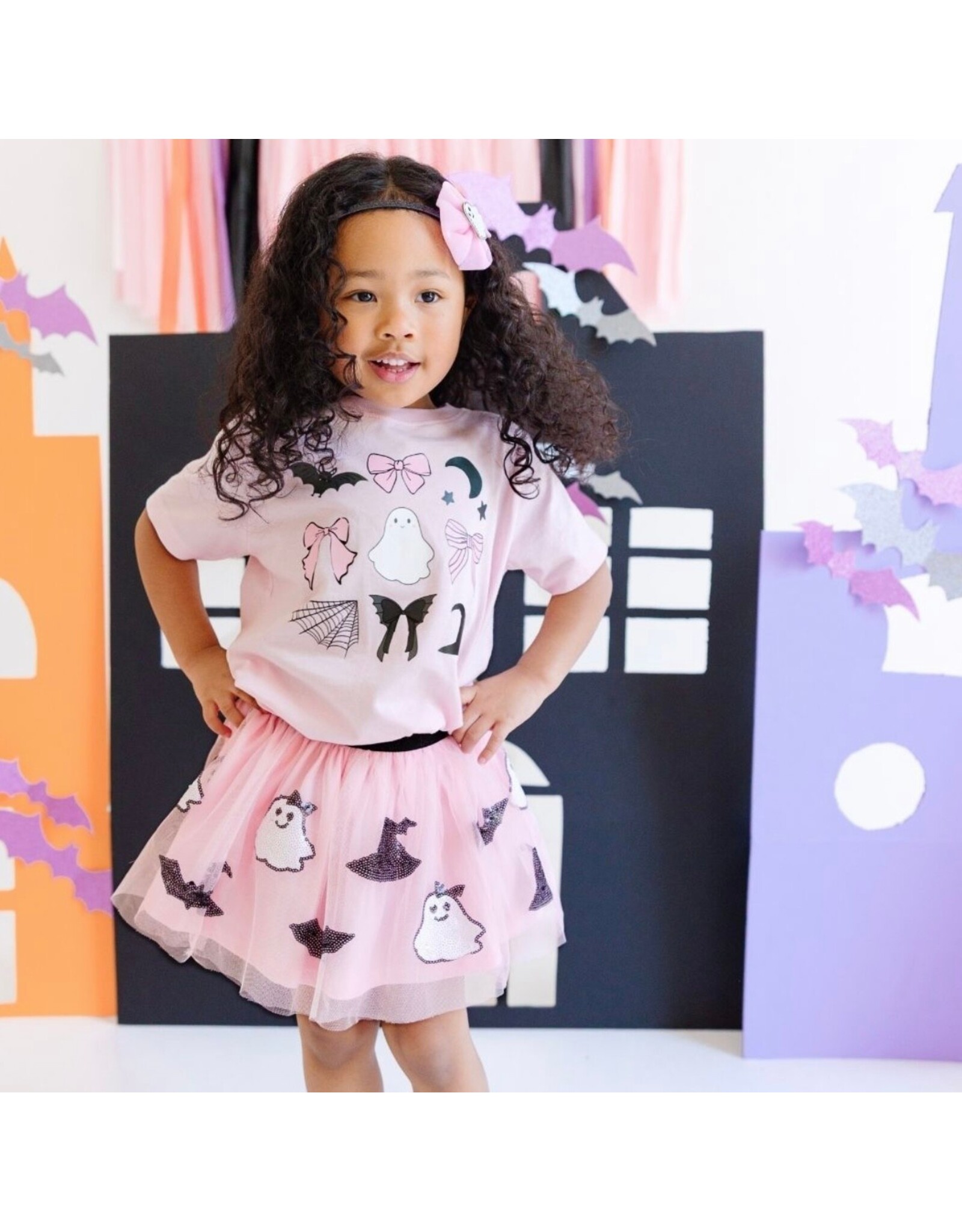 Sweet Wink Sweet Wink- Spooky Coquette Halloween Ballet Pink TShirt