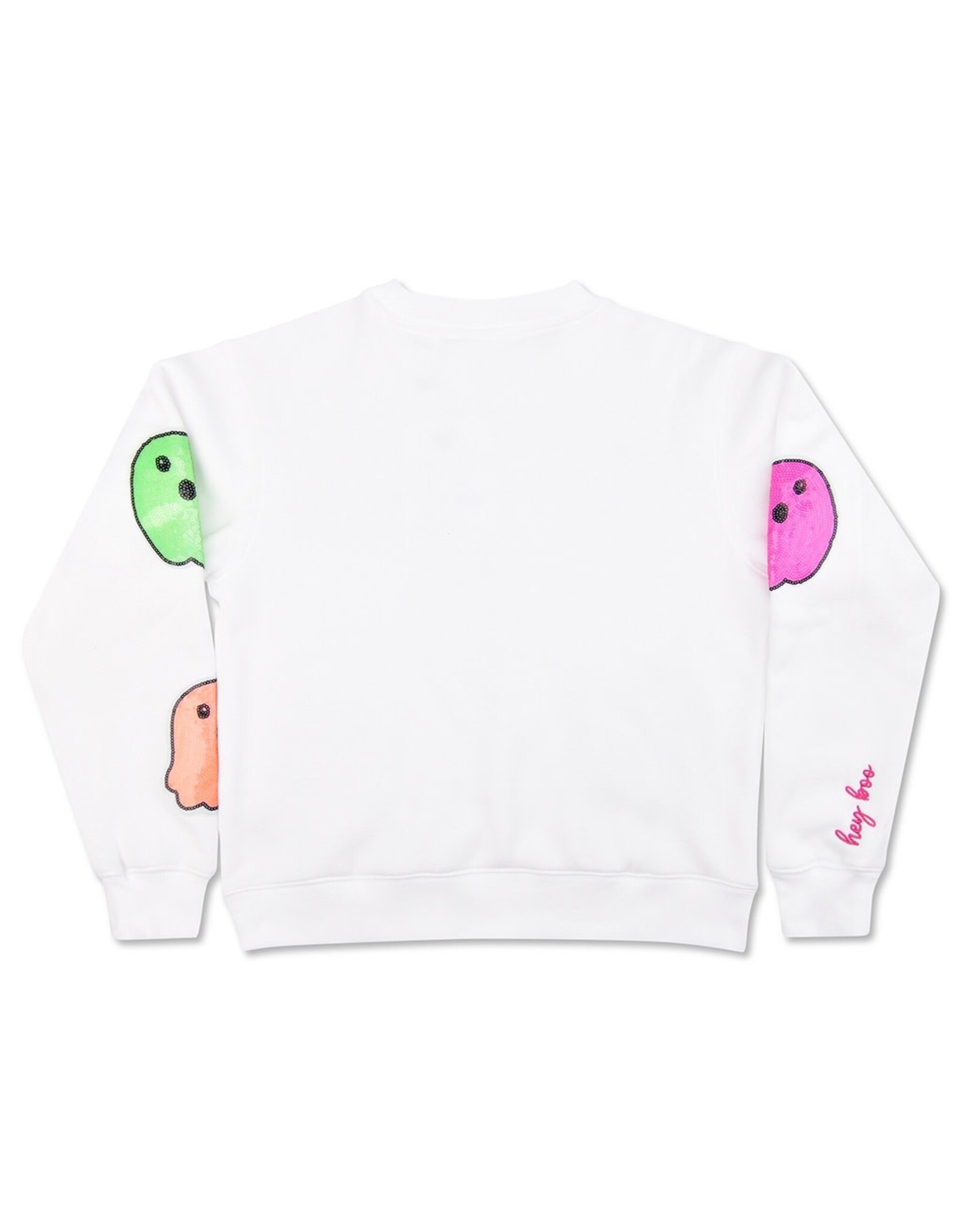 Iscream Iscream- Boo Crew White Sparkle Sweatshirt