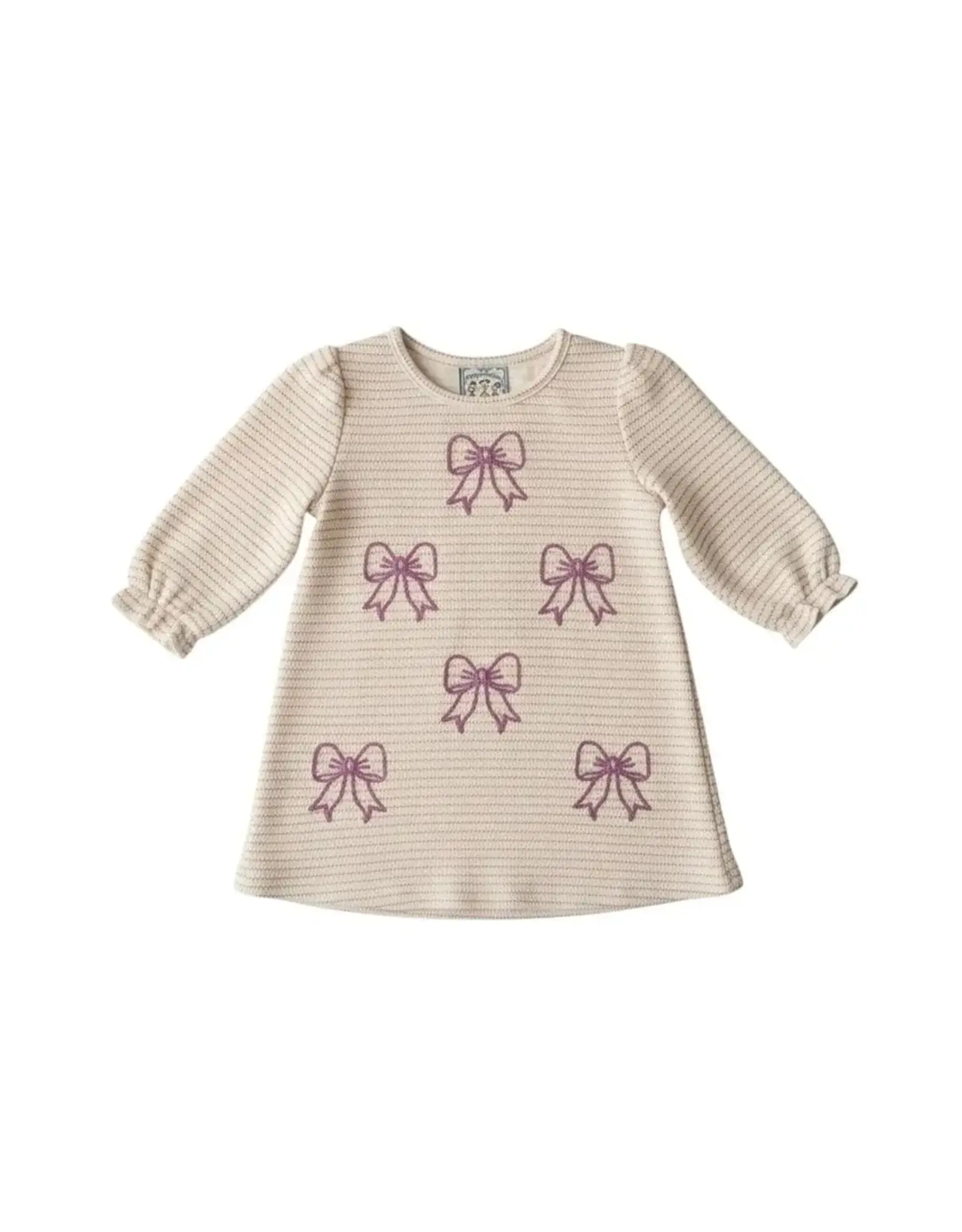 Three Sisters Three Sisters- Bow Embroidery L/S Dress