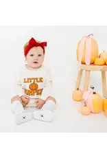 Sweet Wink Sweet Wink- Little Pumpkin Patch Natural L/S Romper