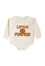 Sweet Wink Sweet Wink- Little Pumpkin Patch Natural L/S Romper