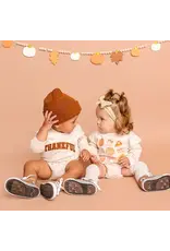 Sweet Wink Sweet Wink- Thankful Patch Varsity Thanksgiving L/S Romper