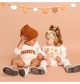 Sweet Wink Sweet Wink- Thankful Patch Varsity Thanksgiving L/S Romper