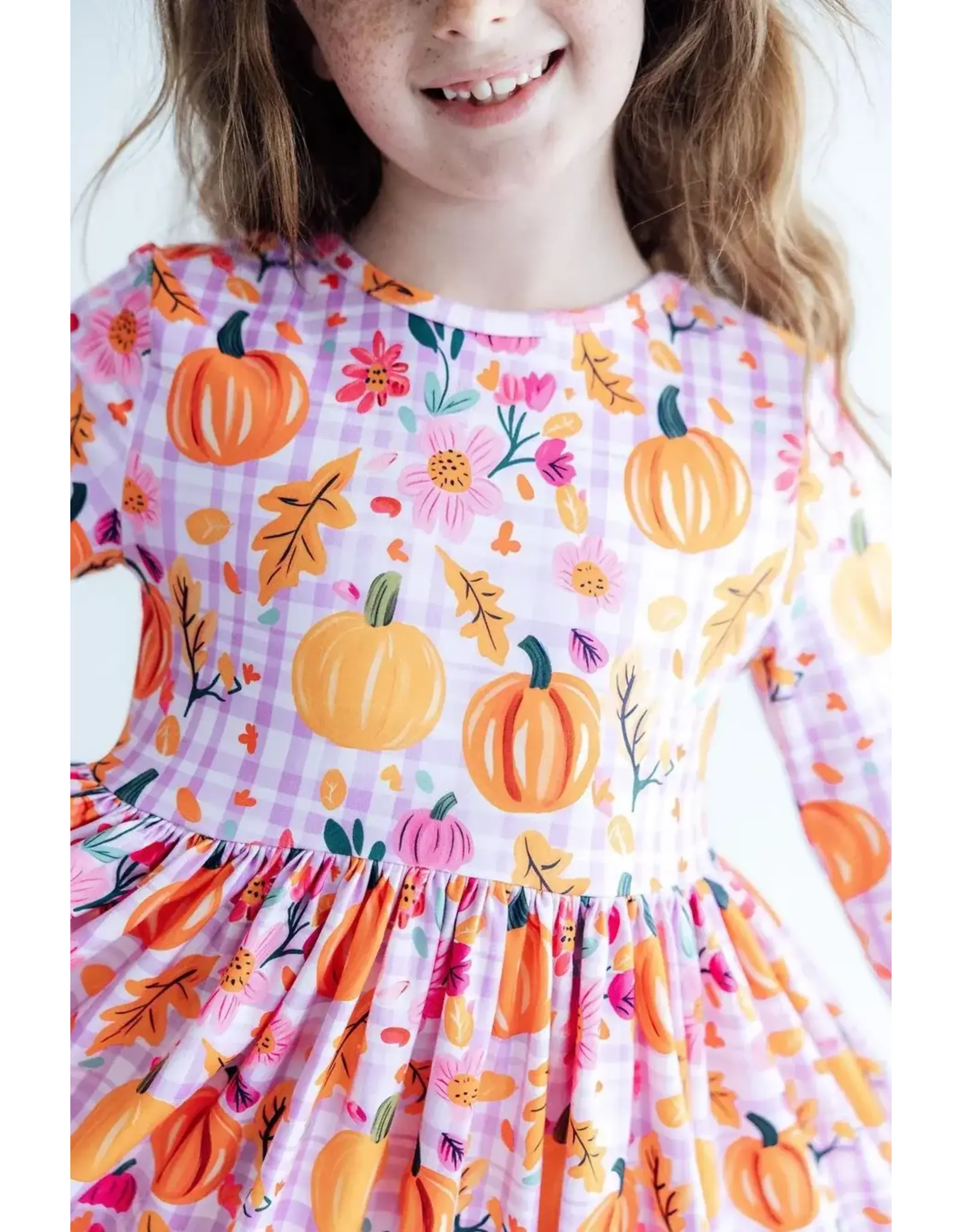 Mila & Rose Mila & Rose- Pumpkin Party 3/4 Pocket Twirl Dress