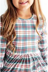 Mila & Rose Mila & Rose- Christmas Plaid L/S Pocket Twirl Dress