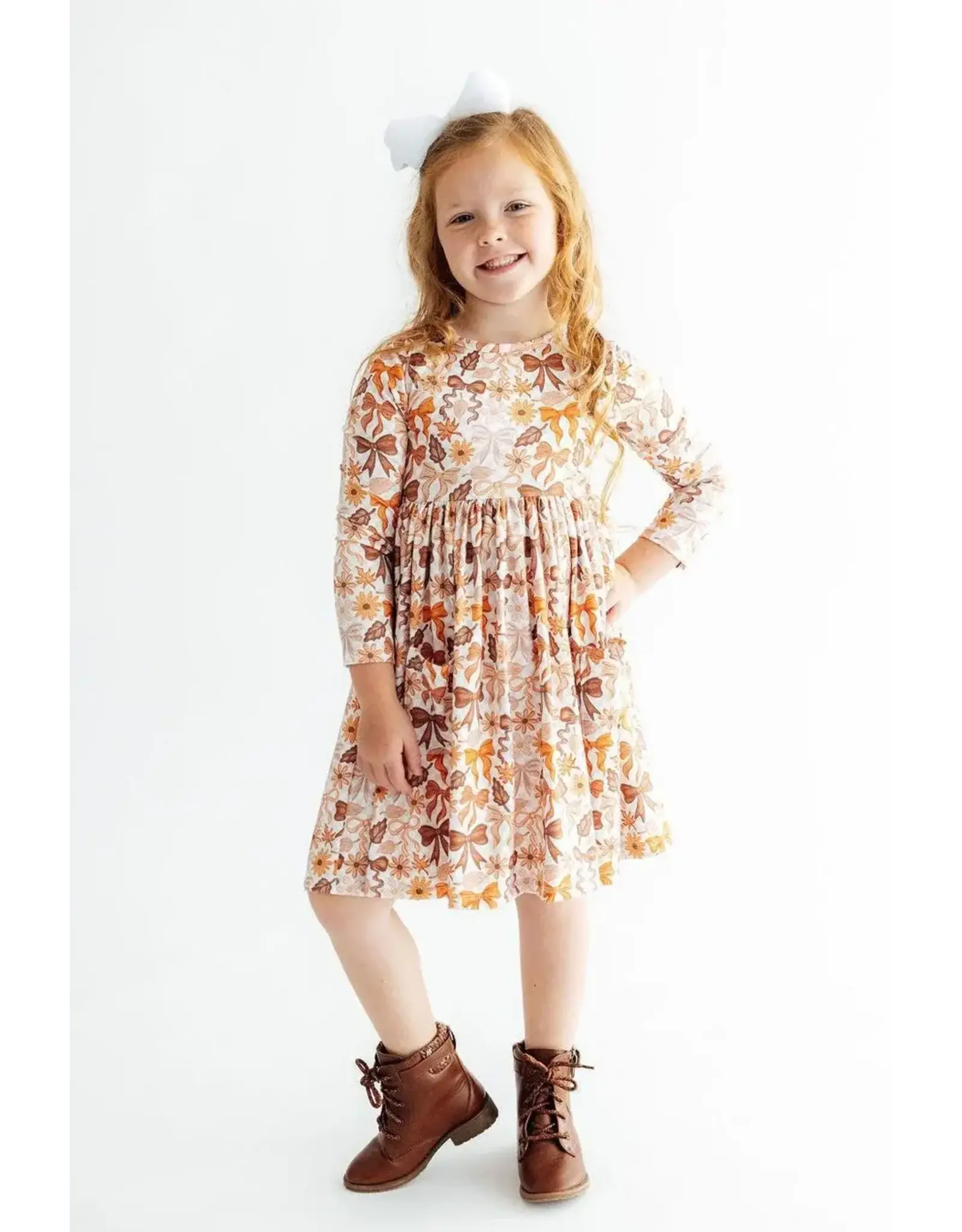 Mila & Rose Mila & Rose- Fall Harvest L/S Pocket Twirl Dress