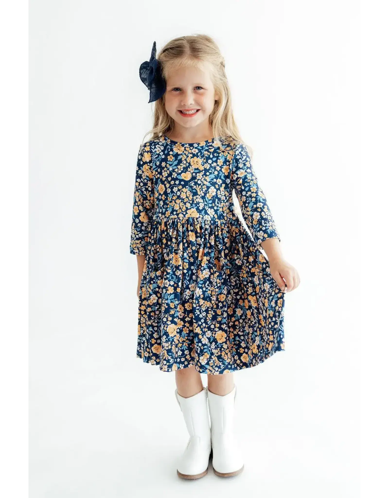 Mila & Rose Mila & Rose- Marigold Moon 3/4 Pocket Twirl Dress
