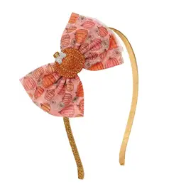 Sweet Wink Sweet Wink- Pumpkin Daisy Blush Tulle Hard Headband