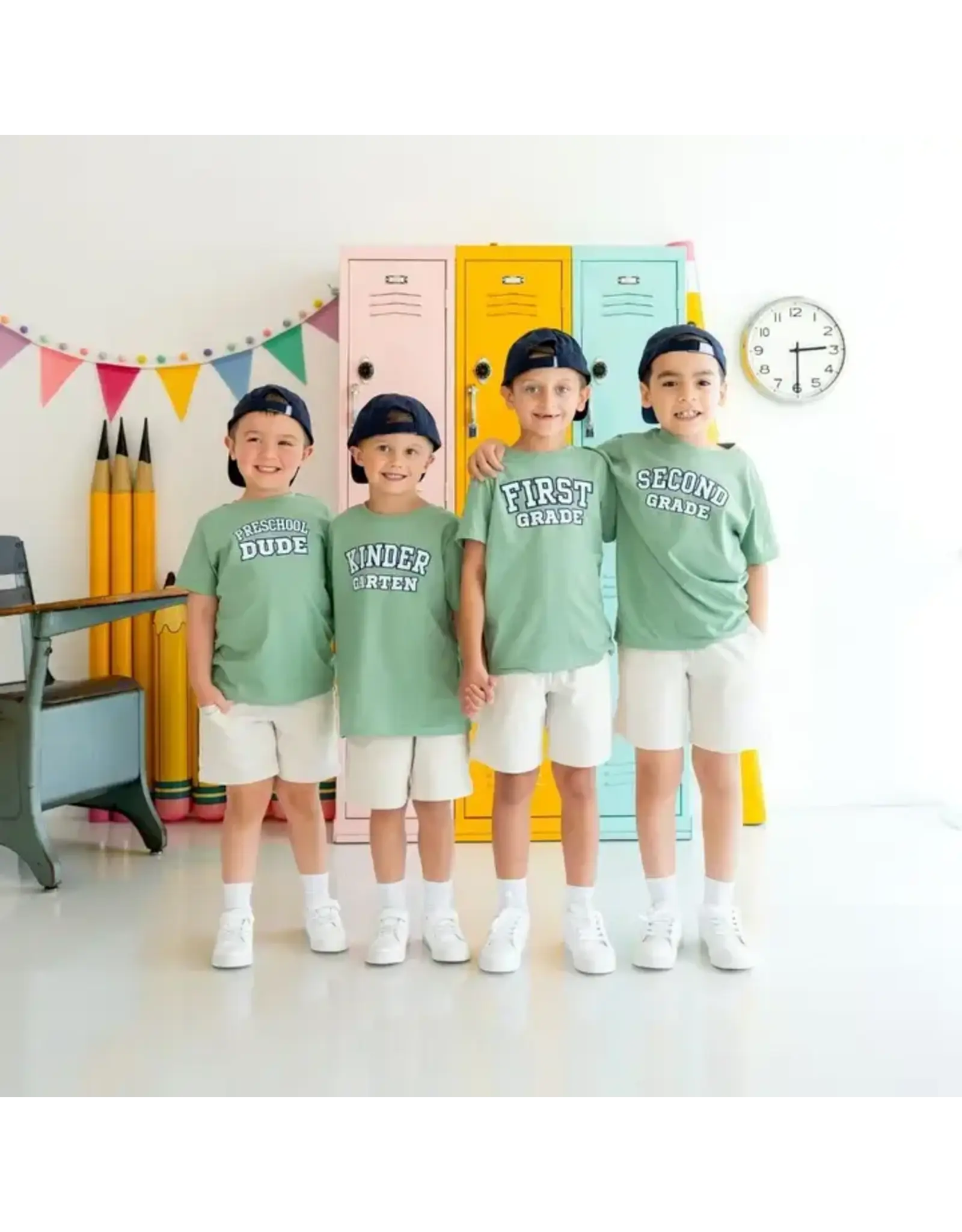 Sweet Wink Sweet Wink- First Grade Varsity Shirt: Sage