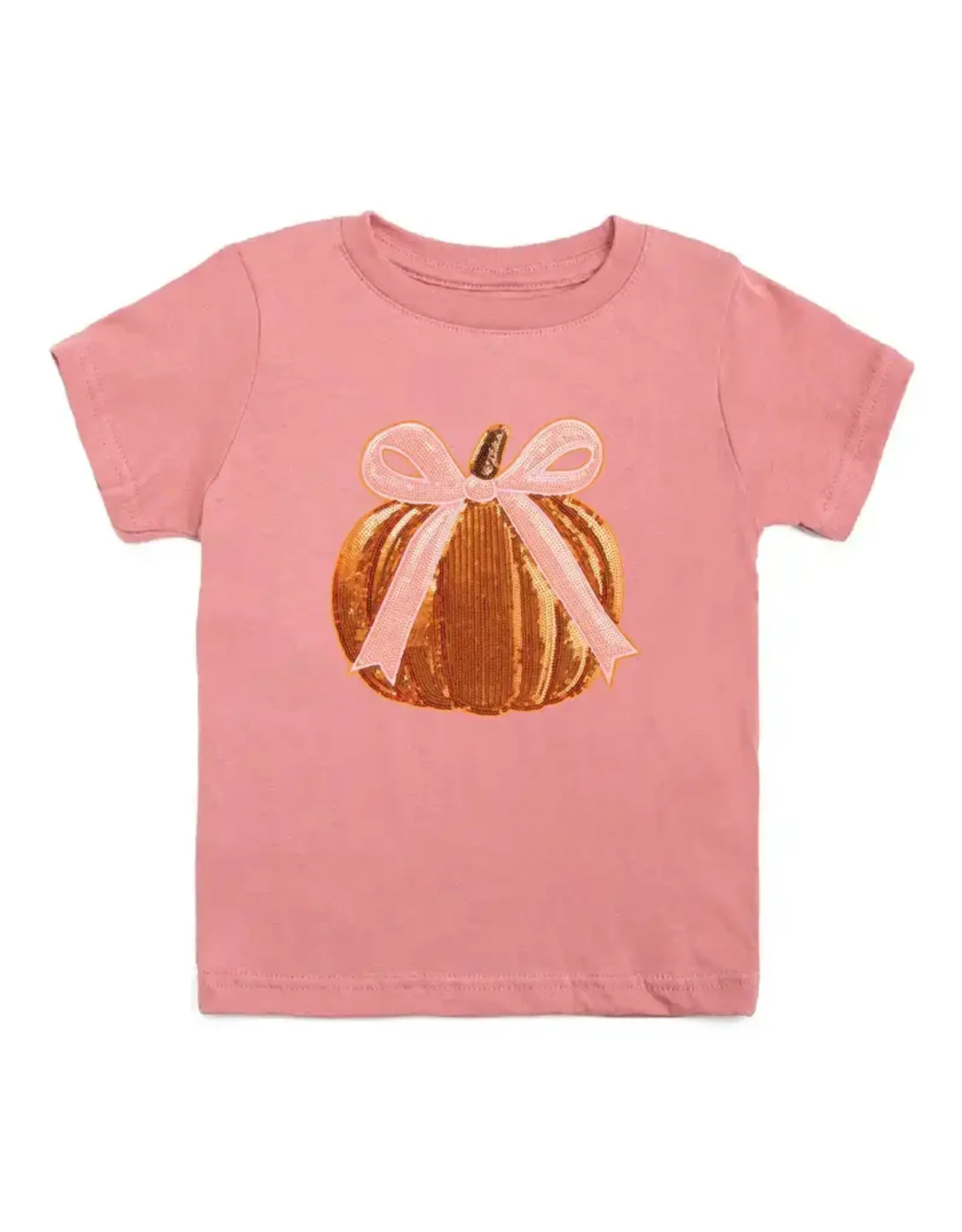 Sweet Wink Sweet Wink- Coquette Pumpkin Sequin Patch S/S Shirt
