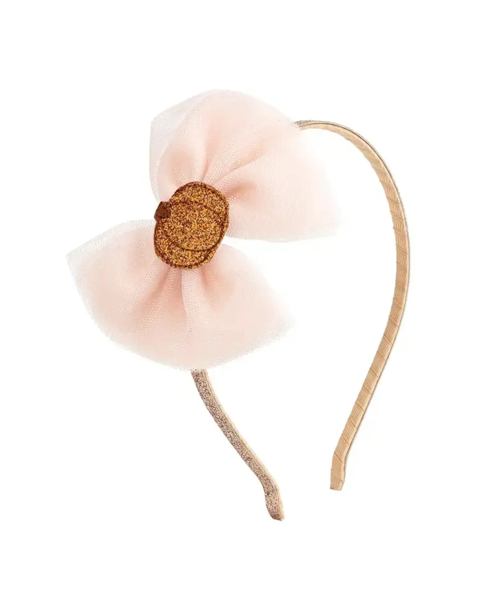 Sweet Wink Sweet Wink- Pumpkin Tulle Bow Headband