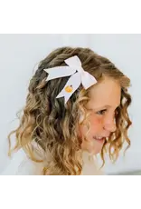 Sweet Wink Sweet Wink-  Pumpkin Embroidered Bow Clip