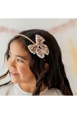 Sweet Wink Sweet Wink-  Mocha Floral Lace Bow Headband
