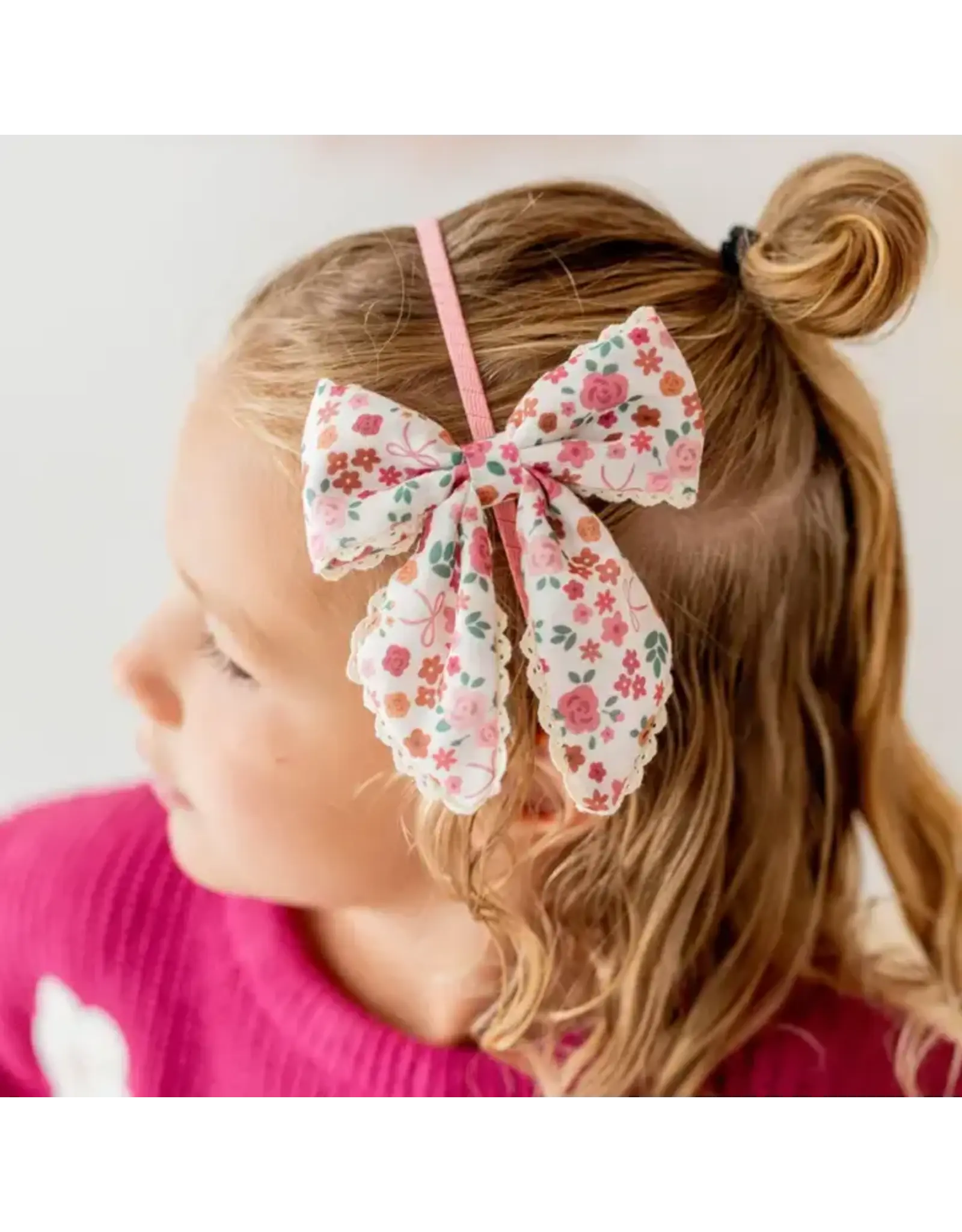 Sweet Wink Sweet Wink-  Berry Floral Bow Headband