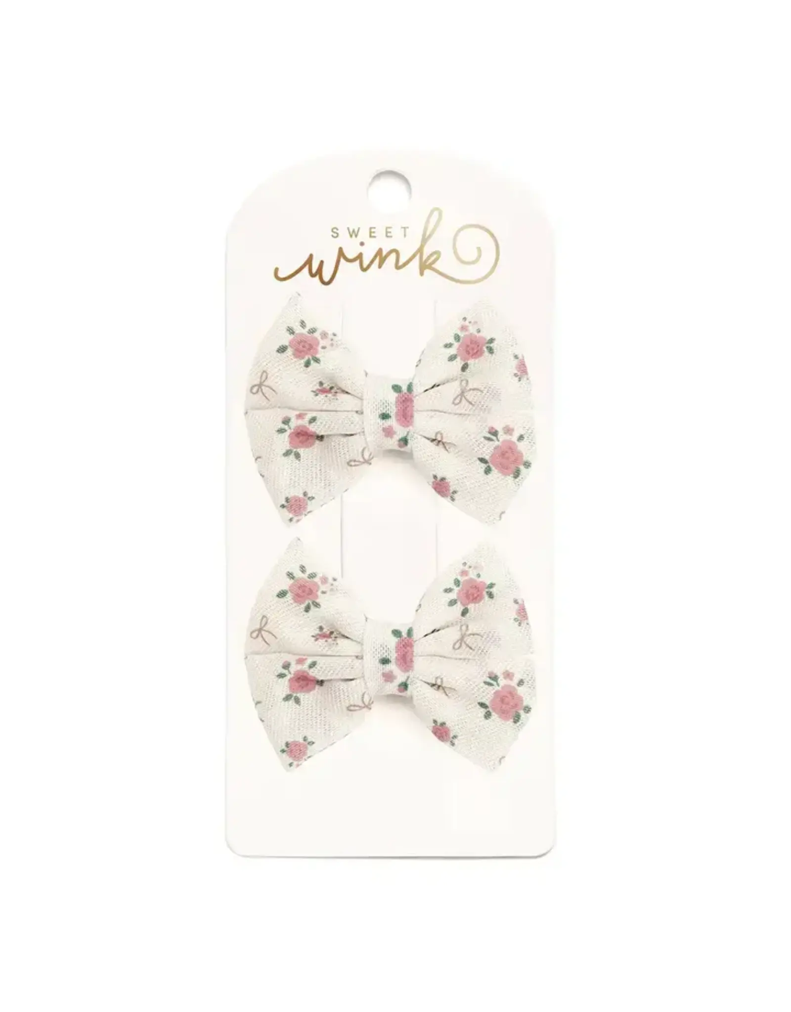 Sweet Wink Sweet Wink-  Coquette Rose Tulle Bow Clip Set