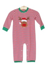 Millie Jay Millie Jay- Reindeer Applique Boys Romper